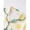imageSOLY HUX Womens Short Pajamas Set Cute Printed Button Short Sleeve Shirt with Shorts Sleepwear PJs SetYellow Pineapple