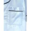 imageSOLY HUX Womens Silk Satin Pajamas Short Sleeve Button Down Sleepwear Loungewear Shorts Set 2 PieceLight Blue