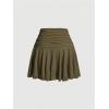 imageSOLY HUX Womens Summer Skirts High Waisted Ruffle Mini Skirts Flared Flowy Beach Short SkirtArmy Green