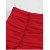 imageSOLY HUX Womens Summer Skirts High Waisted Ruffle Mini Skirts Flared Flowy Beach Short SkirtSolid Burgundy