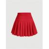 imageSOLY HUX Womens Summer Skirts High Waisted Ruffle Mini Skirts Flared Flowy Beach Short SkirtSolid Burgundy
