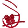 imageSOLY HUX Womens Two Piece Underwire Lingerie Set Bow Knot Cut Out Halter Bra and Panty SleepwearPure Red