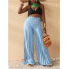 imageSOLY HUX Womens Wide Leg Palazzo Pleated Pants High Waisted Flowy Loose Dressy Casual Long TrousersLight Blue