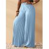 imageSOLY HUX Womens Wide Leg Palazzo Pleated Pants High Waisted Flowy Loose Dressy Casual Long TrousersLight Blue