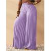 imageSOLY HUX Womens Wide Leg Palazzo Pleated Pants High Waisted Flowy Loose Dressy Casual Long TrousersMauve Purple