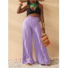imageSOLY HUX Womens Wide Leg Palazzo Pleated Pants High Waisted Flowy Loose Dressy Casual Long TrousersMauve Purple