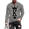 imageSOLY HUX Mens Letter Print Long Sleeve T Shirt Round Neck Casual Graphic Tees TopsBlack and White Letter