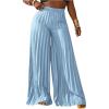 imageSOLY HUX Womens Wide Leg Palazzo Pleated Pants High Waisted Flowy Loose Dressy Casual Long TrousersLight Blue