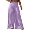 imageSOLY HUX Womens Wide Leg Palazzo Pleated Pants High Waisted Flowy Loose Dressy Casual Long TrousersMauve Purple