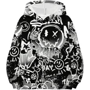 imageSOLY HUX Boys Graphic Hoodie Cartoon Print Long Sleeve Hooded Sweatshirt Loose Pullover TopsMulticoloured