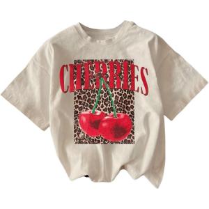 imageSOLY HUX Womens Vintage TShirt Short Sleeve Leopard Graphic Tees Crew Neck Streetwear ShirtsApricot Graphic