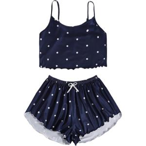 imageSOLY HUX womens SoftNavy Blue Polka Dots