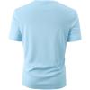 imageSOLY HUX Mens Graphic Tees Letter Print Short Sleeve Round Neck TShirt TopsLight Blue