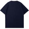 imageSOLY HUX Mens Letter Print Short Sleeve T Shirt Round Neck Summer Casual Tee TopsDark Blue Letter