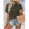 imageSOLY HUX Womens Open Back Tops Cut Out Split Tee Short Sleeve Round Neck Casual T ShirtSolid Army Green