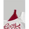 imageSOLY HUX Womens Y2k Cherry Print Tees Crop Top Cute Graphic Short Sleeve Lace 2 in 1 TShirtsWhite Red