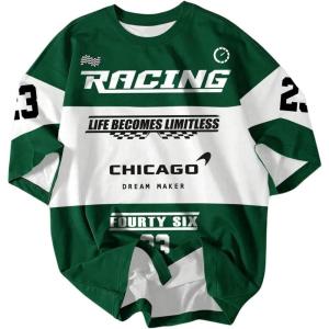 imageSOLY HUX Mens Color Block Letter Graphic Tees Crew Neck Short Sleeve T Shirt Summer TopsGreen and White Letter