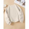 imageSOLY HUX Womens Crewneck Graphic Sweatshirts Long Sleeve Oversized Loose Fit Shirts Drop Shoulder Pullover Casual TopsBeige Crown
