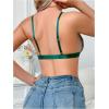 imageSOLY HUX Womens Lace Bralette Front Closure Bras Wireless Cutout Deep V Triangle Sexy Lace BraDark Green