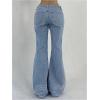imageSOLY HUX Womens Low Rise Flare Leg Stretchy Denim Pants Y2k Going Out Bell Bottom JeansBlue Denim