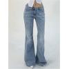 imageSOLY HUX Womens Low Rise Flare Leg Stretchy Denim Pants Y2k Going Out Bell Bottom JeansBlue Denim