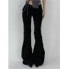 imageSOLY HUX Womens Low Rise Flare Leg Stretchy Denim Pants Y2k Going Out Bell Bottom JeansPlain Black