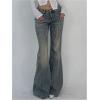 imageSOLY HUX Womens Low Rise Flare Leg Stretchy Denim Pants Y2k Going Out Bell Bottom JeansPlain Blue