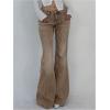 imageSOLY HUX Womens Low Rise Flare Leg Stretchy Denim Pants Y2k Going Out Bell Bottom JeansPlain Brown