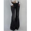 imageSOLY HUX Womens Low Rise Flare Leg Stretchy Denim Pants Y2k Going Out Bell Bottom JeansPlain Dark Grey