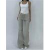 imageSOLY HUX Womens Low Rise Flare Leg Stretchy Denim Pants Y2k Going Out Bell Bottom JeansPlain Grey