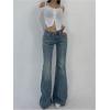 imageSOLY HUX Womens Low Rise Flare Leg Stretchy Denim Pants Y2k Going Out Bell Bottom JeansPure Blue