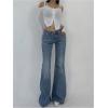 imageSOLY HUX Womens Low Rise Flare Leg Stretchy Denim Pants Y2k Going Out Bell Bottom JeansPure Medium Blue