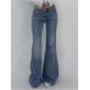 imageSOLY HUX Womens Low Rise Flare Leg Stretchy Denim Pants Y2k Going Out Bell Bottom JeansPure Medium Blue