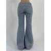 imageSOLY HUX Womens Low Rise Flare Leg Stretchy Denim Pants Y2k Going Out Bell Bottom JeansSolid Blue