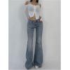 imageSOLY HUX Womens Low Rise Flare Leg Stretchy Denim Pants Y2k Going Out Bell Bottom JeansSolid Blue