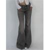 imageSOLY HUX Womens Low Rise Flare Leg Stretchy Denim Pants Y2k Going Out Bell Bottom JeansSolid Grey