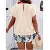imageSOLY HUX Womens Plus Size 2 Piece Outfits Summer Printed Short Sleeve Blouse Tops and Shorts SetApricot Tropical