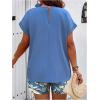imageSOLY HUX Womens Plus Size 2 Piece Outfits Summer Printed Short Sleeve Blouse Tops and Shorts SetBlue Tribal
