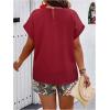 imageSOLY HUX Womens Plus Size 2 Piece Outfits Summer Printed Short Sleeve Blouse Tops and Shorts SetBurgundy Printed