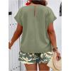 imageSOLY HUX Womens Plus Size 2 Piece Outfits Summer Printed Short Sleeve Blouse Tops and Shorts SetGreen Printed