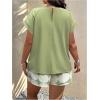 imageSOLY HUX Womens Plus Size 2 Piece Outfits Summer Printed Short Sleeve Blouse Tops and Shorts SetMint Green Printed