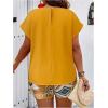 imageSOLY HUX Womens Plus Size 2 Piece Outfits Summer Printed Short Sleeve Blouse Tops and Shorts SetMustard Yellow Tribal