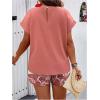 imageSOLY HUX Womens Plus Size 2 Piece Outfits Summer Printed Short Sleeve Blouse Tops and Shorts SetPink Printed