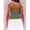 imageSOLY HUX Womens Tie Front Button Down Cami Top Y2k Spaghetti Strap Bustier Corset Tops CamisolePlain Green