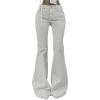 imageSOLY HUX Womens Low Rise Flare Leg Stretchy Denim Pants Y2k Going Out Bell Bottom JeansPlain White