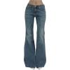 imageSOLY HUX Womens Low Rise Flare Leg Stretchy Denim Pants Y2k Going Out Bell Bottom JeansPure Blue