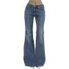 imageSOLY HUX Womens Low Rise Flare Leg Stretchy Denim Pants Y2k Going Out Bell Bottom JeansPure Medium Blue