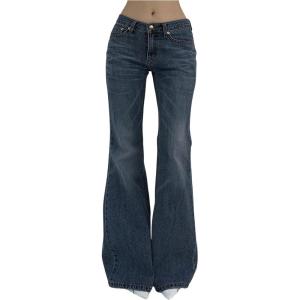 imageSOLY HUX Womens Low Rise Flare Leg Stretchy Denim Pants Y2k Going Out Bell Bottom JeansSolid Medium Blue