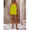 imageSOLY HUX Womens Summer 2 Piece Outfits Sleeveless Asymmetrical Tube Top and Shorts SetPure Green
