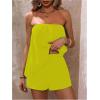 imageSOLY HUX Womens Summer 2 Piece Outfits Sleeveless Asymmetrical Tube Top and Shorts SetPure Green